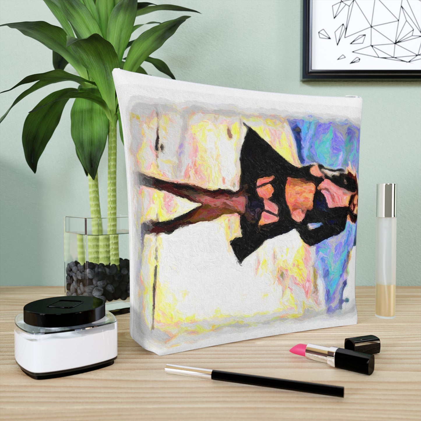 Cotton Cosmetic Bag ... The Low Spark of High_HEELED_Boys ... 'Garterbelt & Bra Inclusive!' ... Original Works ...
