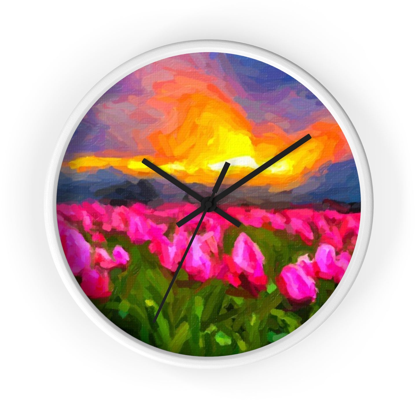 Wall Clock ... Skagit Valley Tulips ... Skagit Valley, Washington ... Family Archives ... Original Works ... Circa 1980's ...
