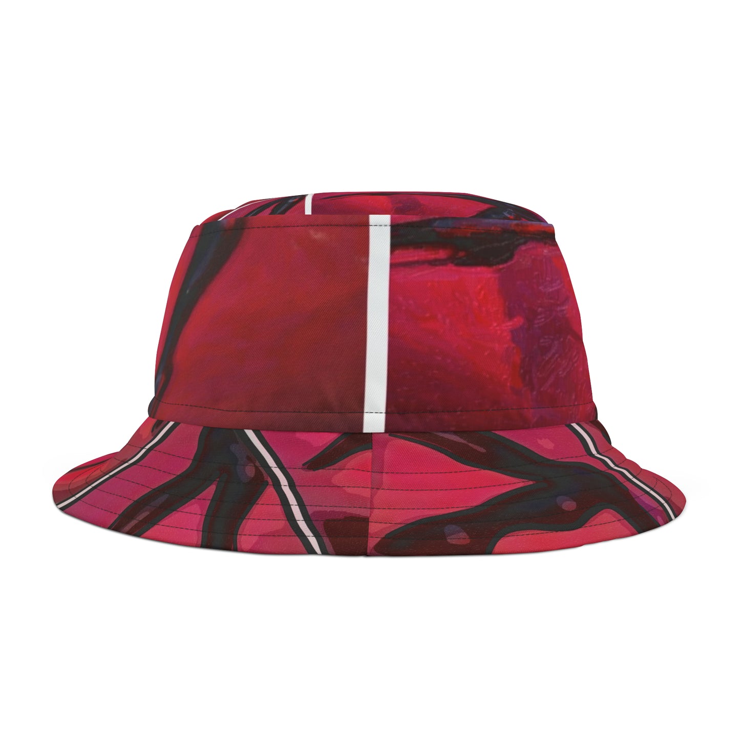 Bucket Hat (AOP) ... Red: ... "The Color & Seductor Of Passion!" ... Original Works ...