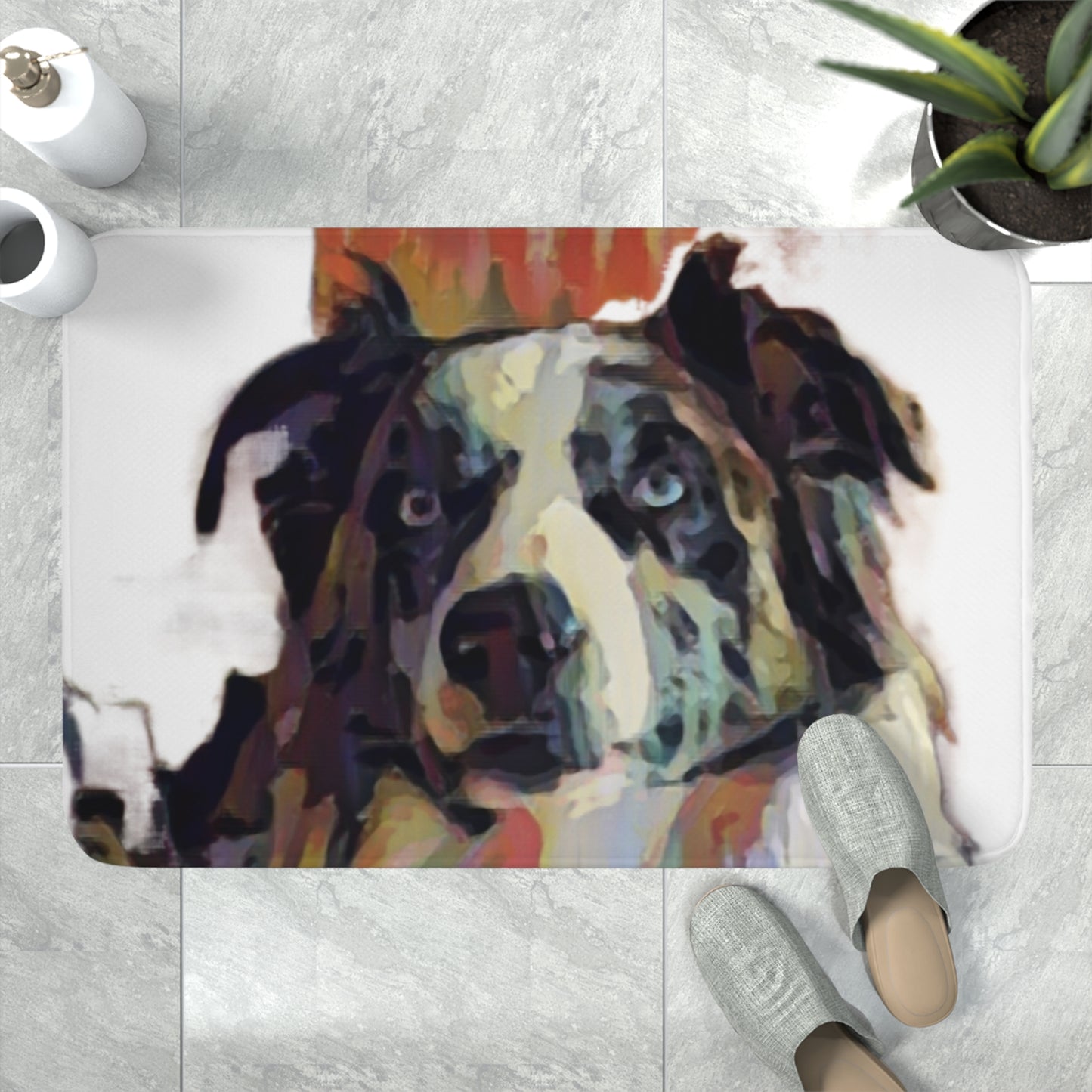 Memory Foam Bath Mat ... Ozzy-Hippensteel ... "Don't Cry Now ... Dry-Your-Eyes ... On-The-Wind". Original Works. May 2023.