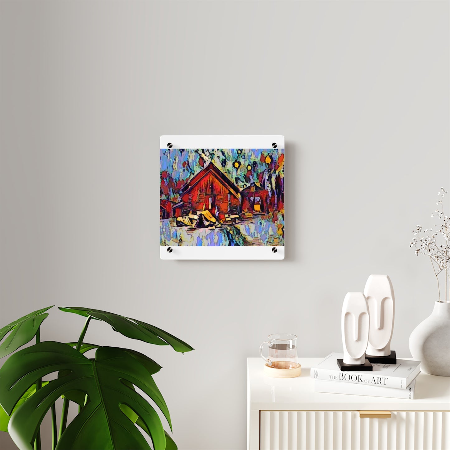 Acrylic Wall Art Panels ... A Very Abstract "Mountain Winter Scene" ... Original Works. Copyright Phot's Photo_LODA: Les Objets D'Art. December 2023 ...