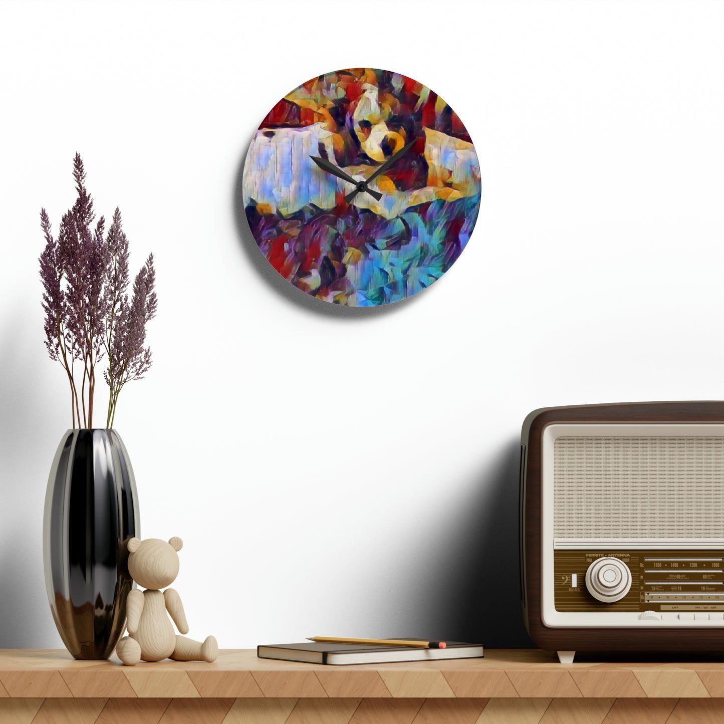 Acrylic Wall Clock ... Sadie Johnson_Stenzel ... "Original Works" ... December 2023 ...