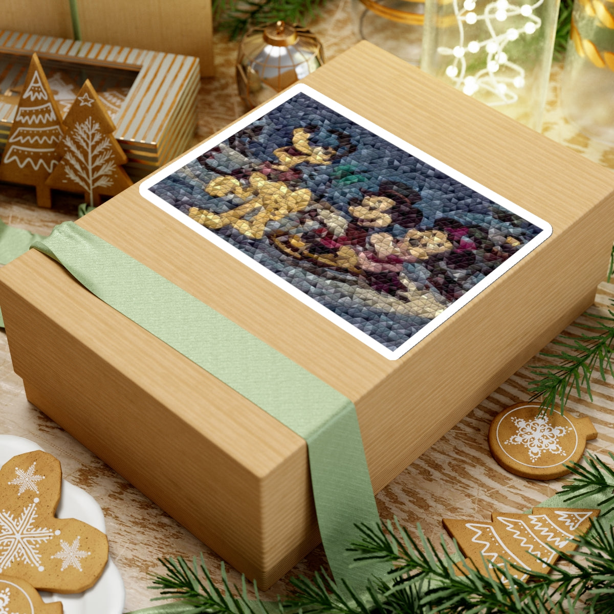 Kiss-Cut Stickers ... Mickey_N_Minnie Mouse & Pluto ... "A Winter Sleigh Ride" ... Original Works. Winter 2023 ...