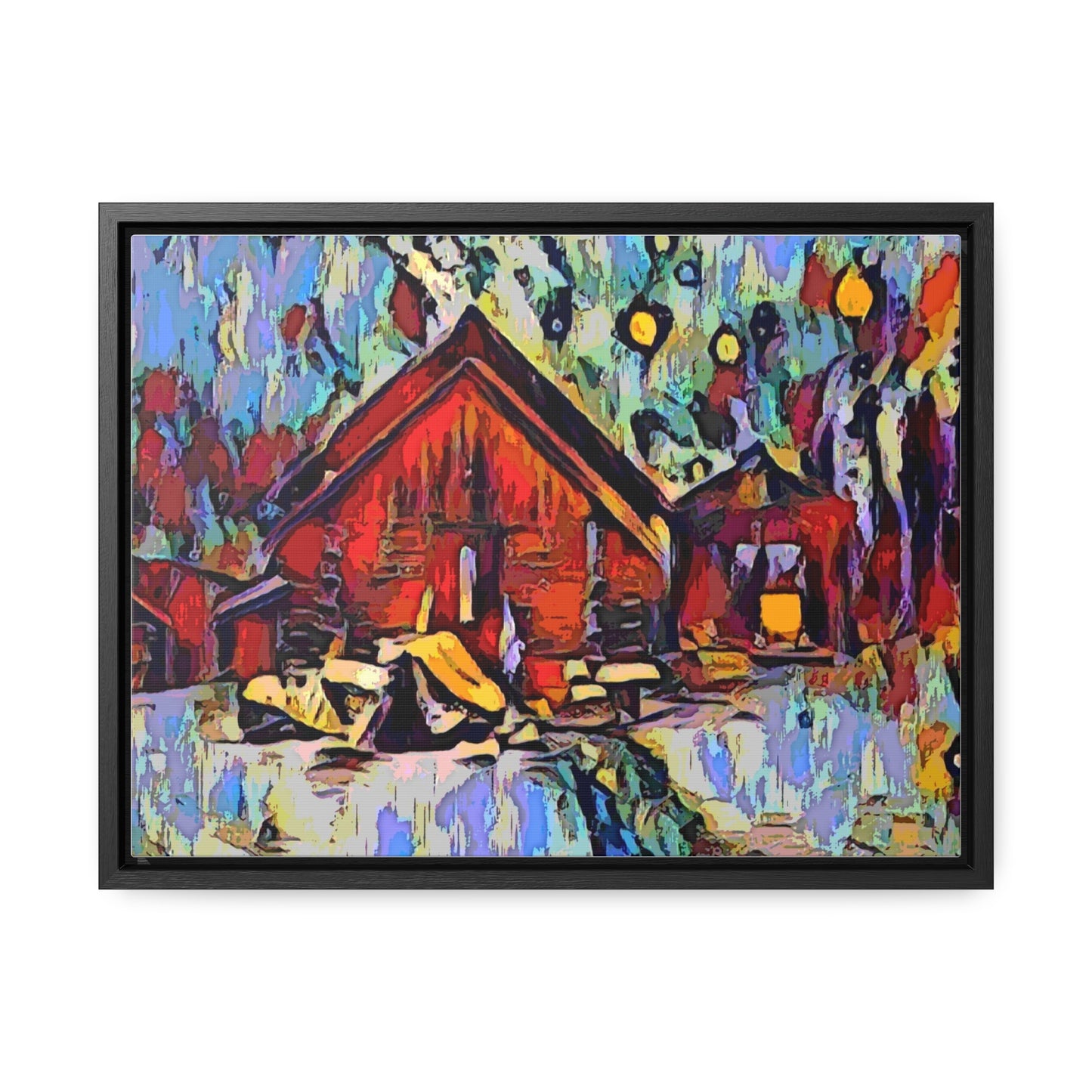 Gallery Canvas Wraps, Horizontal Frame ... A Very Abstract "Mountain Winter Scene" ... Original Works. Copyright Phot's Photo_LODA: Les Objets D'Art. December 2023 ...