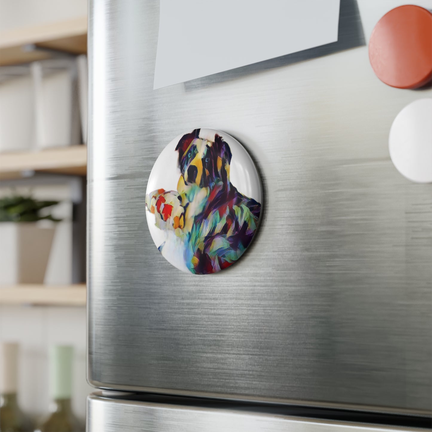 Button Magnet, Round (1 & 10 pcs) ... Ozzy-Hippensteel ... "Don't Cry Now ... Dry-Your-Eyes ... On-The-Wind". Original Works. May 2023.