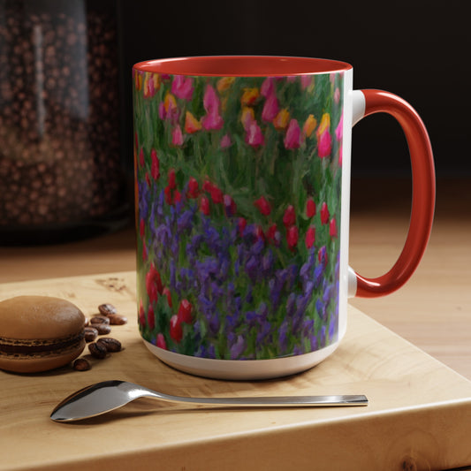 Accent Coffee Mug (11, 15oz) ... Skagit Valley Tulips ... Skagit Valley, Washington ... Family Archives ... Original Works ... Circa 1980's ...