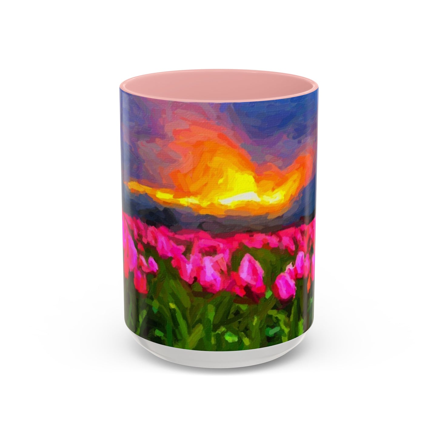 Accent Coffee Mug (11, 15oz) ... Skagit Valley Tulips ... Skagit Valley, Washington ... Family Archives ... Original Works ... Circa 1980's ...