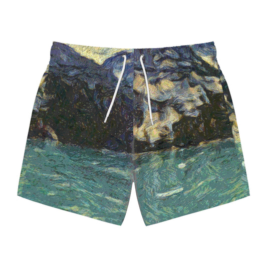 Swim Trunks (AOP) ... Tracy Arm Fjord ... South Of Skagway, Alaska ... Summer: June 2024 ... Original Works ...