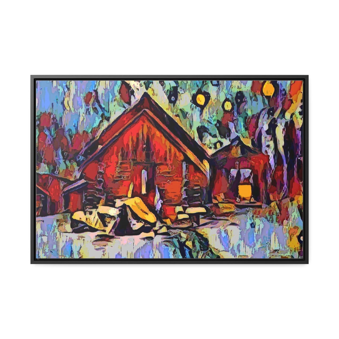 Gallery Canvas Wraps, Horizontal Frame ... A Very Abstract "Mountain Winter Scene" ... Original Works. Copyright Phot's Photo_LODA: Les Objets D'Art. December 2023 ...