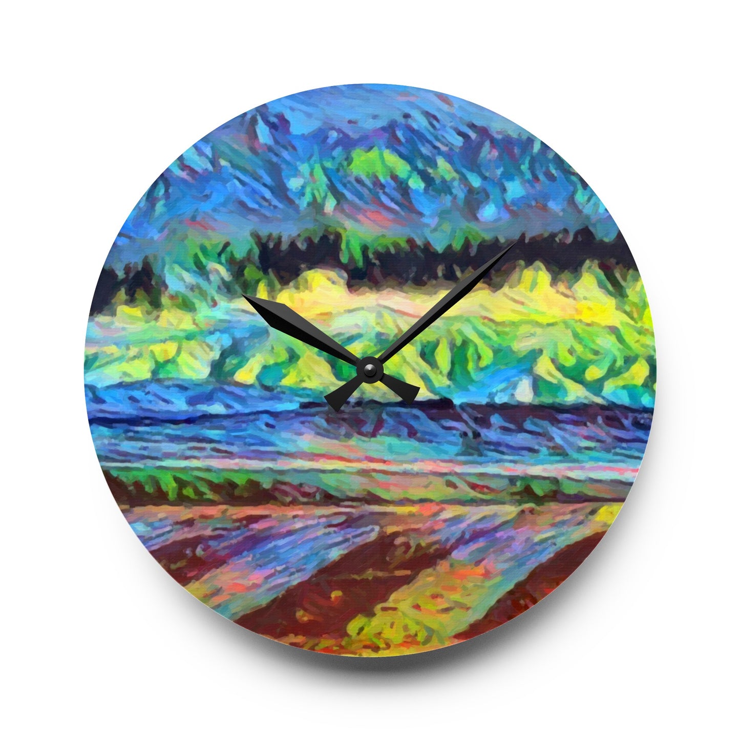 Acrylic Wall Clock ... On-The-Prairie .. "The Storm Is Brewing" ... Central Idaho: November 2023 ... Original Works ...