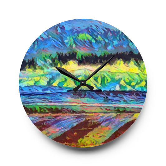 Acrylic Wall Clock ... On-The-Prairie .. "The Storm Is Brewing" ... Central Idaho: November 2023 ... Original Works ...