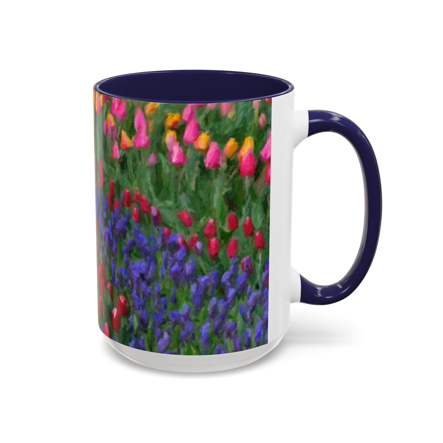 Accent Coffee Mug (11, 15oz) ... Skagit Valley Tulips ... Skagit Valley, Washington ... Family Archives ... Original Works ... Circa 1980's ...