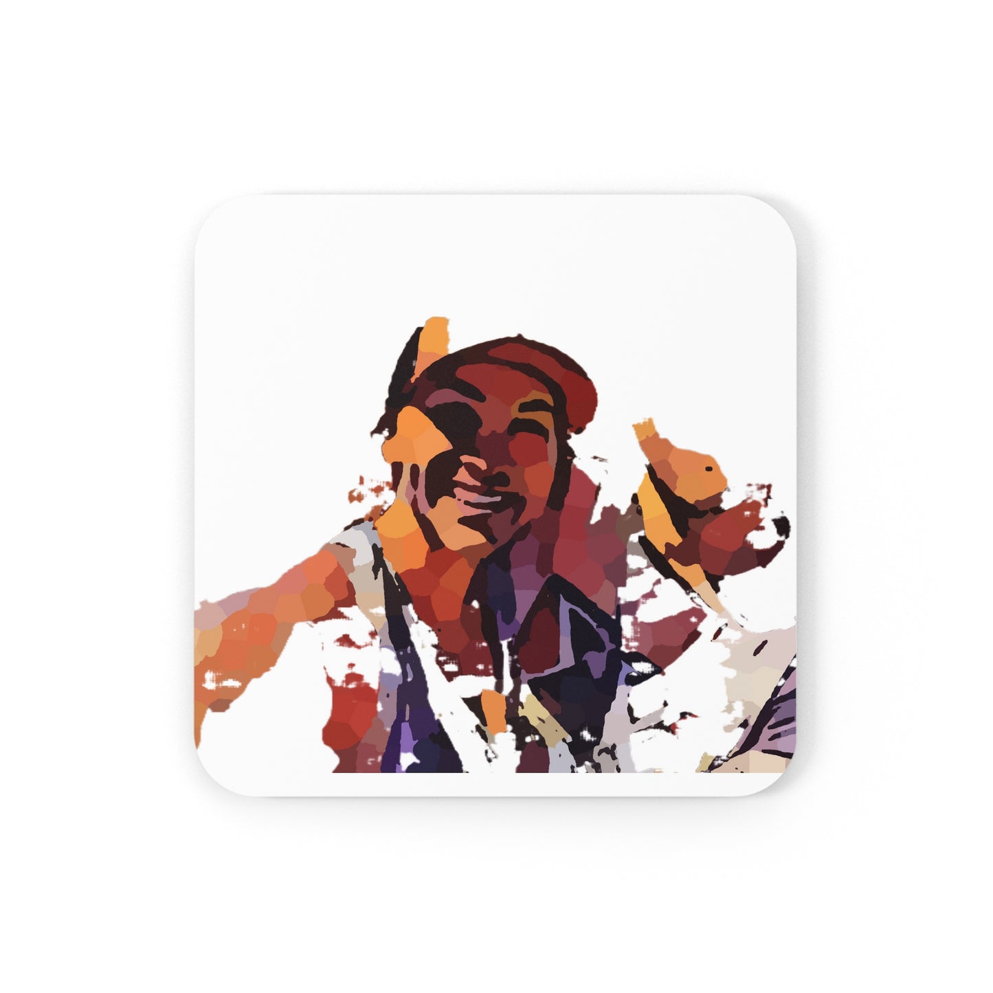 Cork Back Coaster ... "The Best Of Friends" ... Original Works ... December 2023 ... Central Idaho, USA.