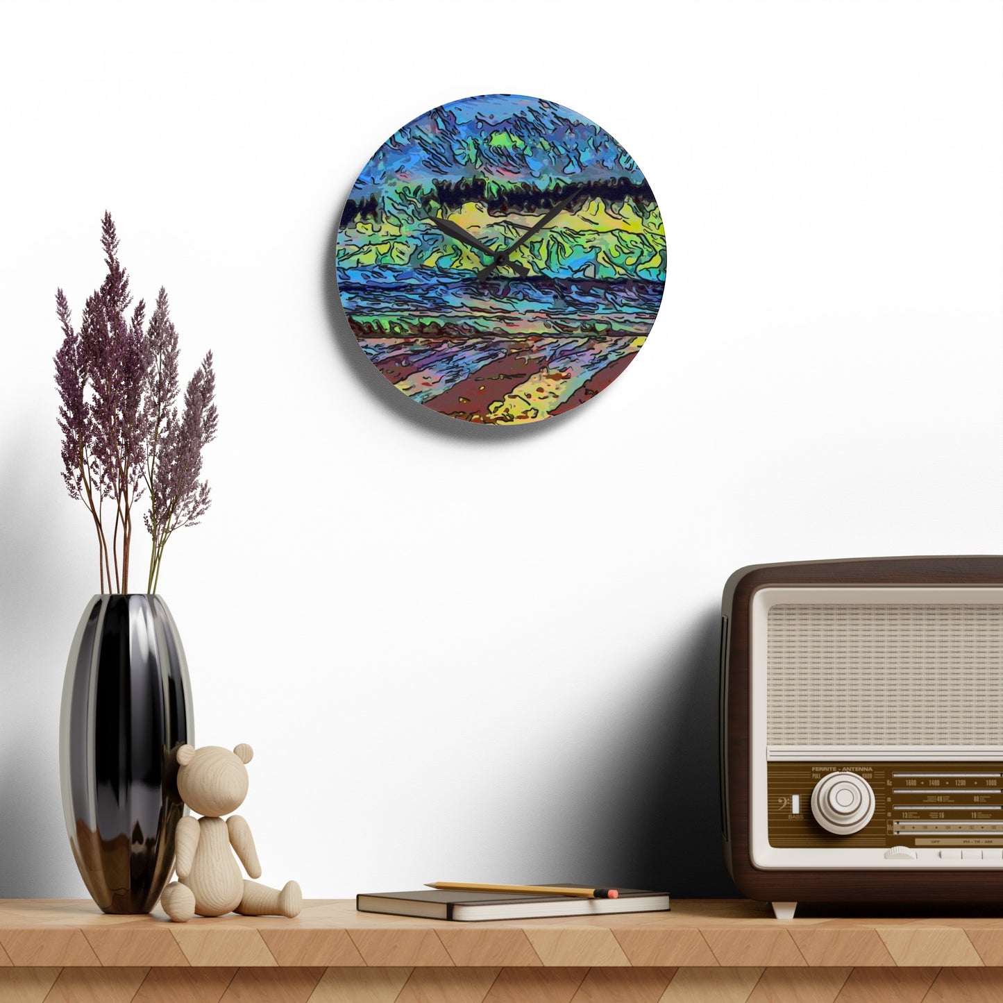 Acrylic Wall Clock ... On-The-Prairie .. "The Storm Is Brewing" ... Central Idaho: November 2023 ... Original Works ...