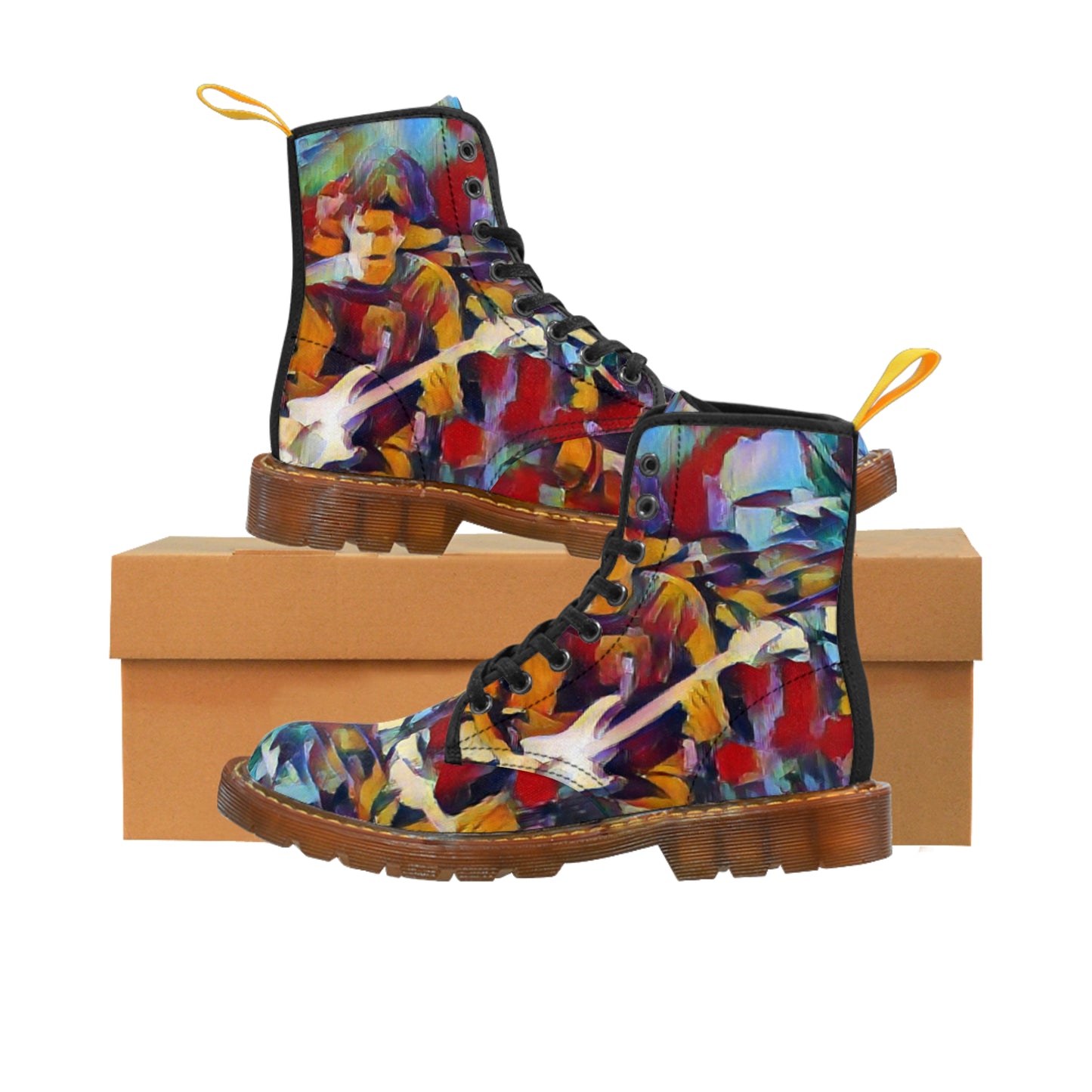 Men's Canvas Boots ... "Them-Mean-Old-BOOTIN'-Blues" ... (Walkin'-Blues) ... Dead & Company Summer-Tour-2023 ... The Final Dose ... Original Works ...