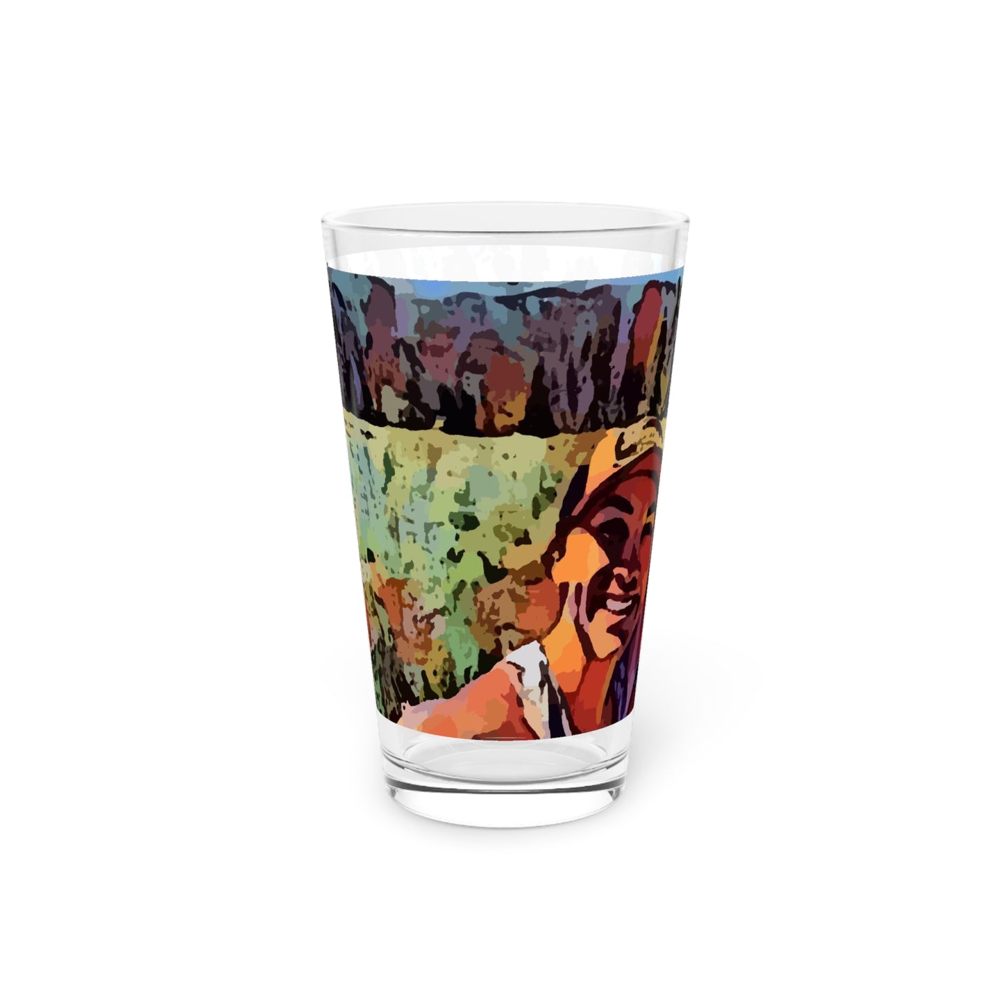Pint Glass, 16oz ... "The Best Of Friends" ... Original Works ... December 2023 ... Central Idaho, USA.