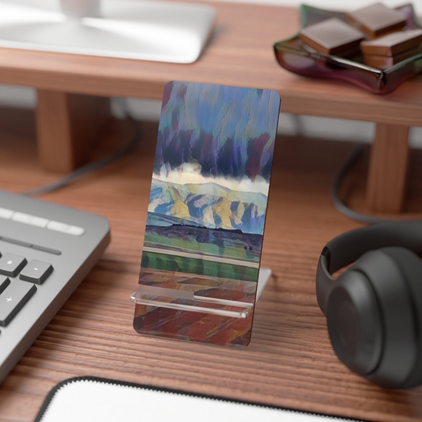 Mobile Display Stand for Smartphones ... On-The-Prairie .. "The Storm Is Brewing" ... Central Idaho: November 2023 ... Original Works  ...