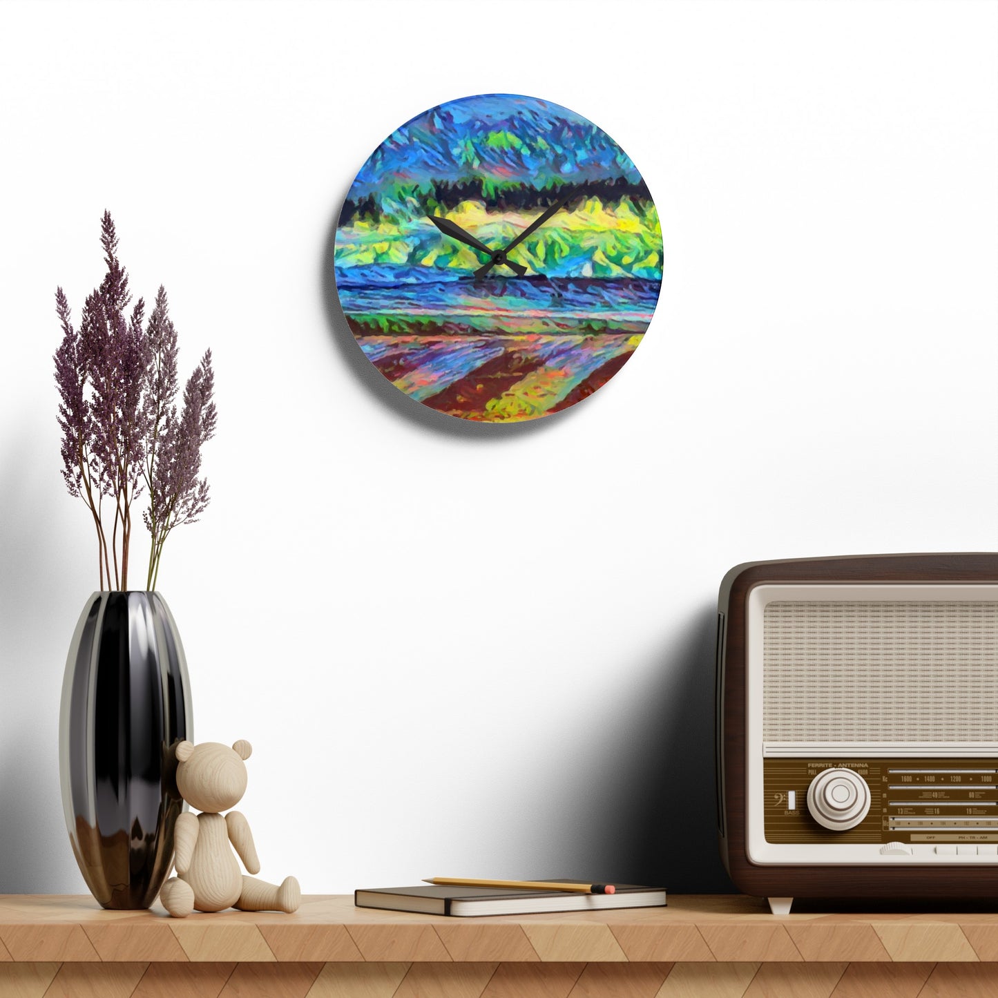 Acrylic Wall Clock ... On-The-Prairie .. "The Storm Is Brewing" ... Central Idaho: November 2023 ... Original Works ...