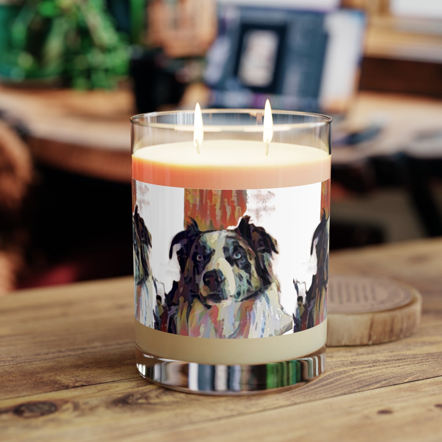 Scented Candle - Full Glass, 11oz ... Ozzy-Hippensteel ... "Don't Cry Now ... Dry-Your-Eyes ... On-The-Wind". Original Works. May 2023.
