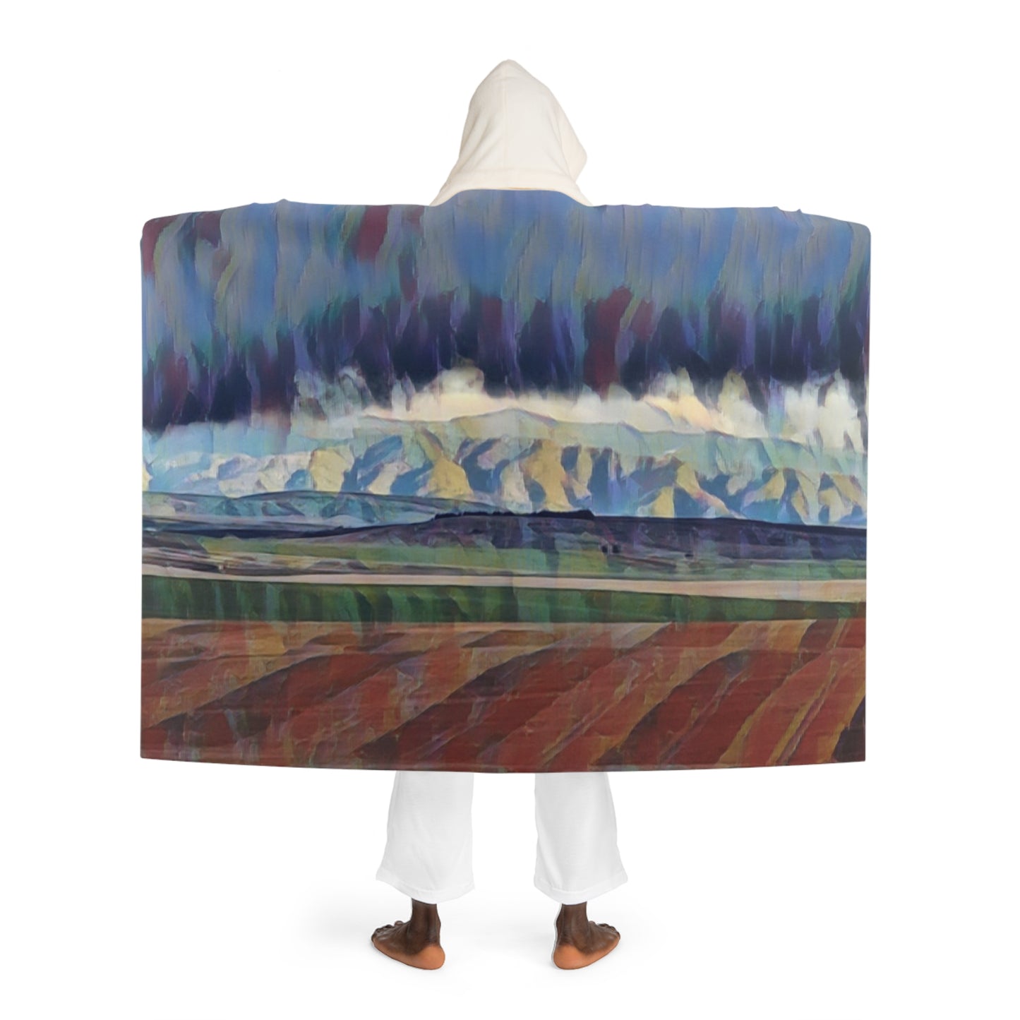 Hooded Sherpa Fleece Blanket ... On-The-Prairie .. "The Storm Is Brewing" ... Central Idaho: November 2023 ... Original Works ...