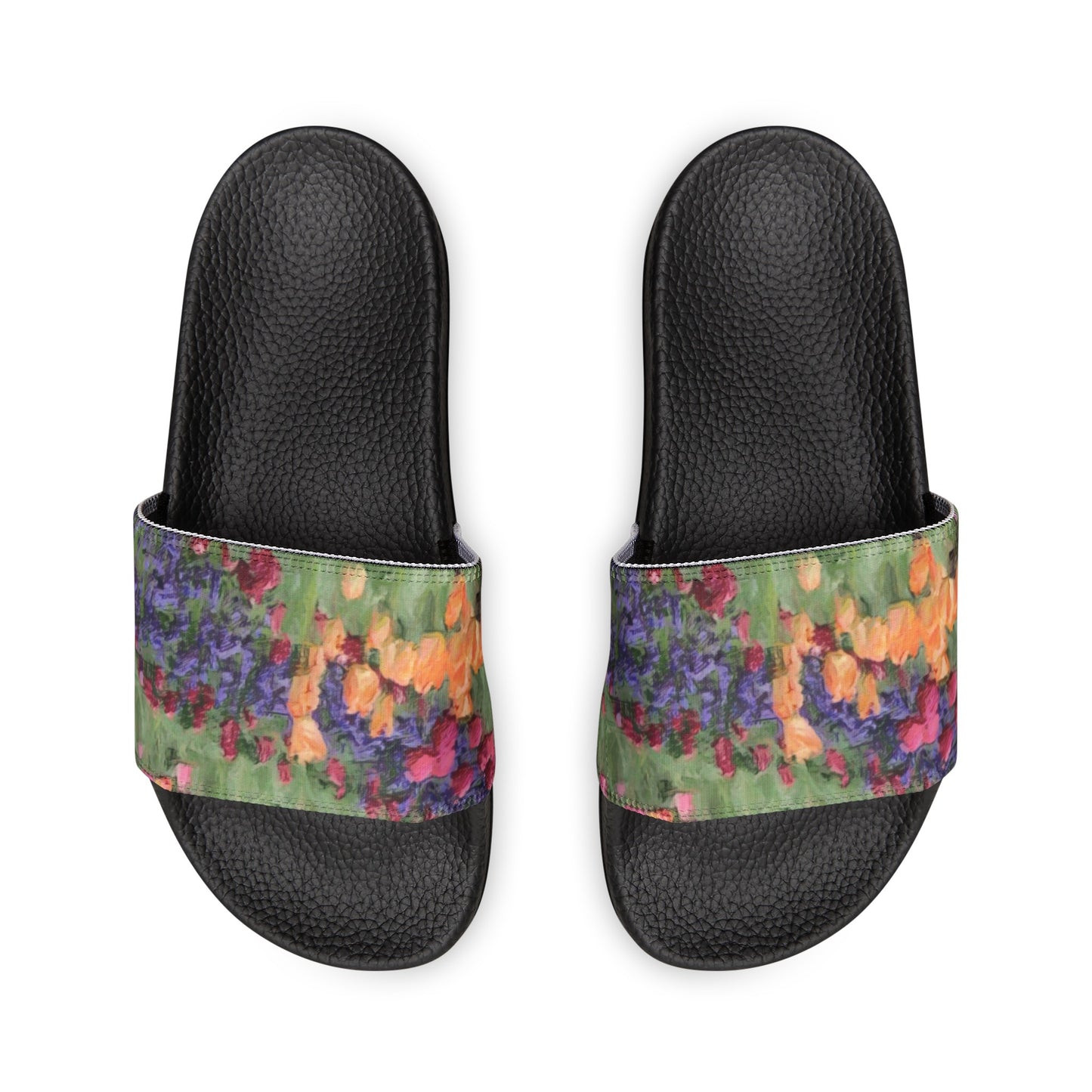 Men's PU Slide Sandals ... Skagit Valley Tulips ... Skagit Valley, Washington ... Family Archives ... Original Works ... Circa 1980's ...