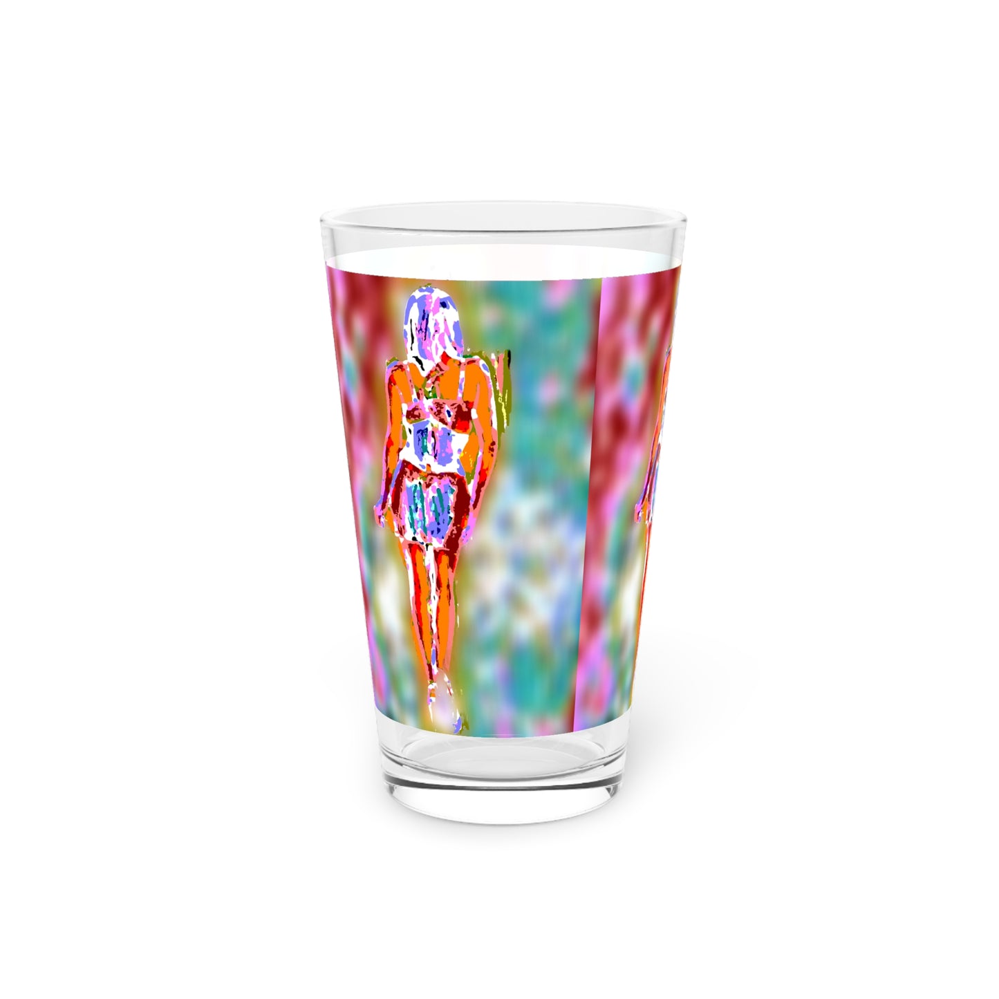 Pint Glass, 16oz ... I'll Walk 'A-Hundred-Miles' In Stilettos ... Original Works ... June 2023. Central Idaho, USA ...