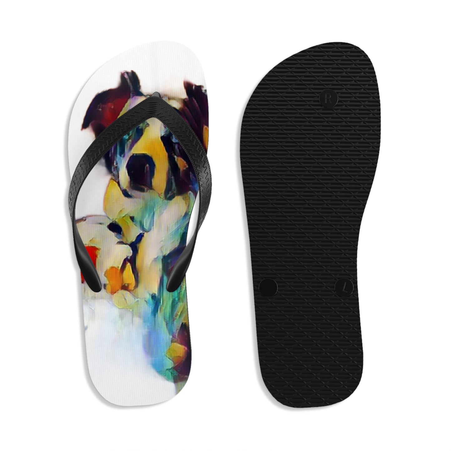 Unisex Flip-Flops ... Ozzy-Hippensteel ... "Don't Cry Now ... Dry-Your_Eyes ... On The Wind". Oriignal Works. May 2023.