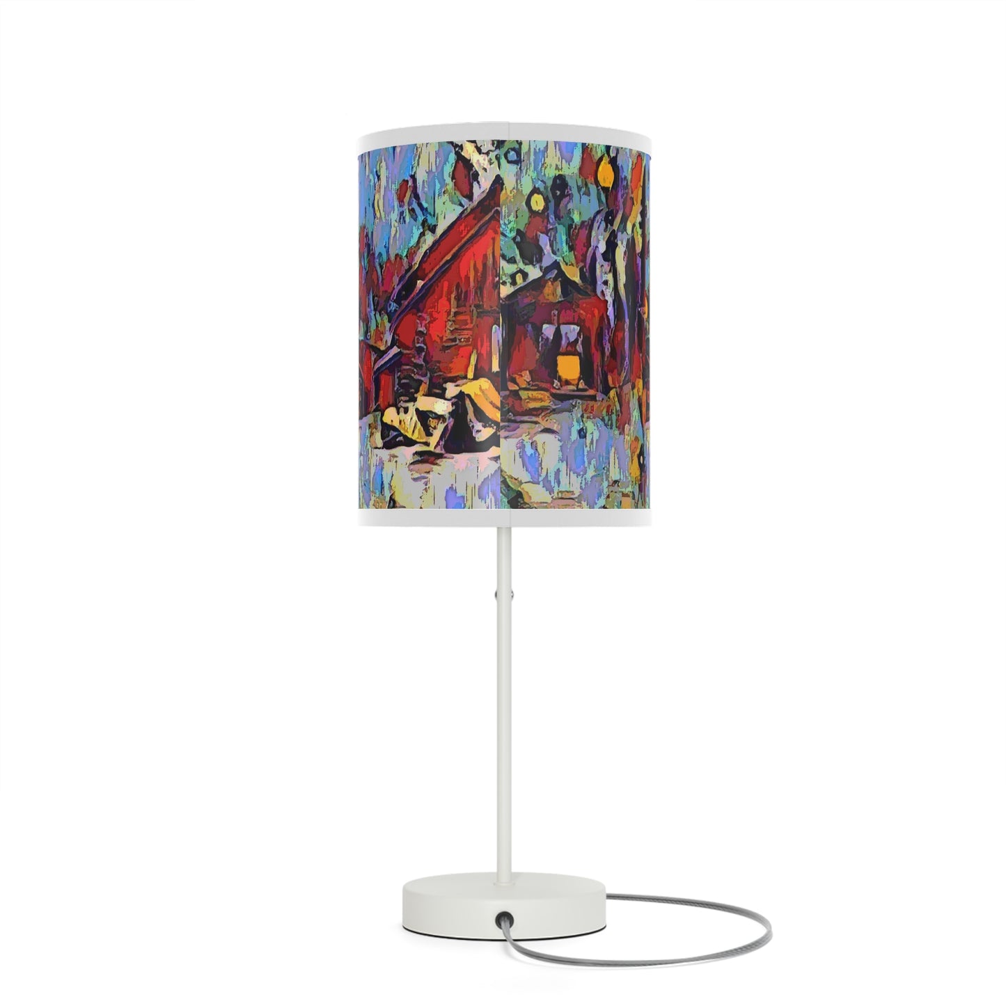 Lamp on a Stand, US|CA plug ... A Very Abstract "Mountain Winter Scene" ... Original Works. Copyright Phot's Photo_LODA: Les Objets D'Art. December 2023 ...