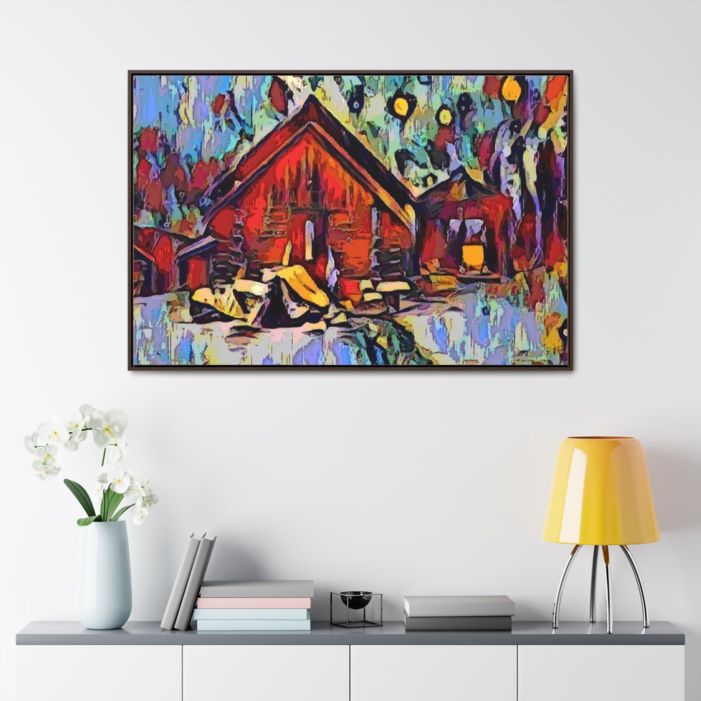 Gallery Canvas Wraps, Horizontal Frame ... A Very Abstract "Mountain Winter Scene" ... Original Works. Copyright Phot's Photo_LODA: Les Objets D'Art. December 2023 ...
