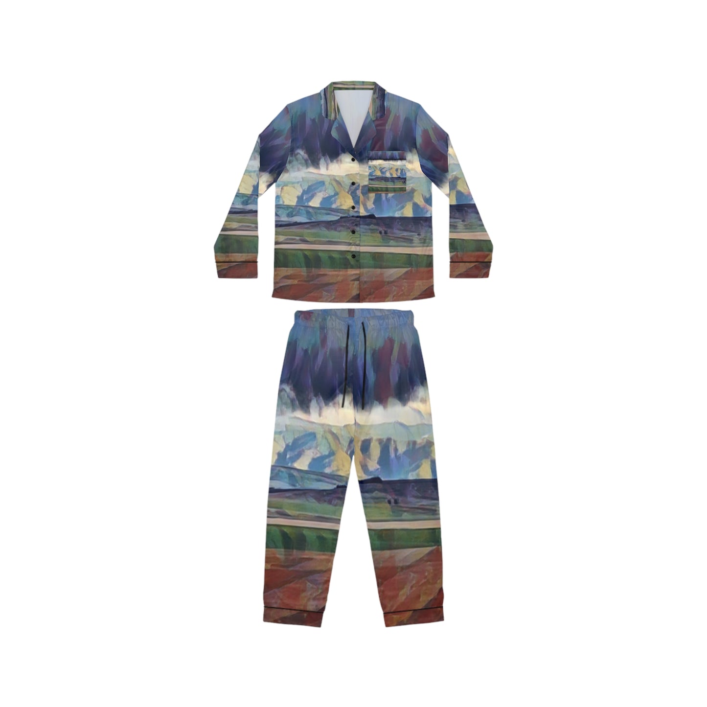 Women's Satin Pajamas (AOP) ... On-The-Prairie .. "The Storm Is Brewing" ... Central Idaho: November 2023 ... Original Works ...