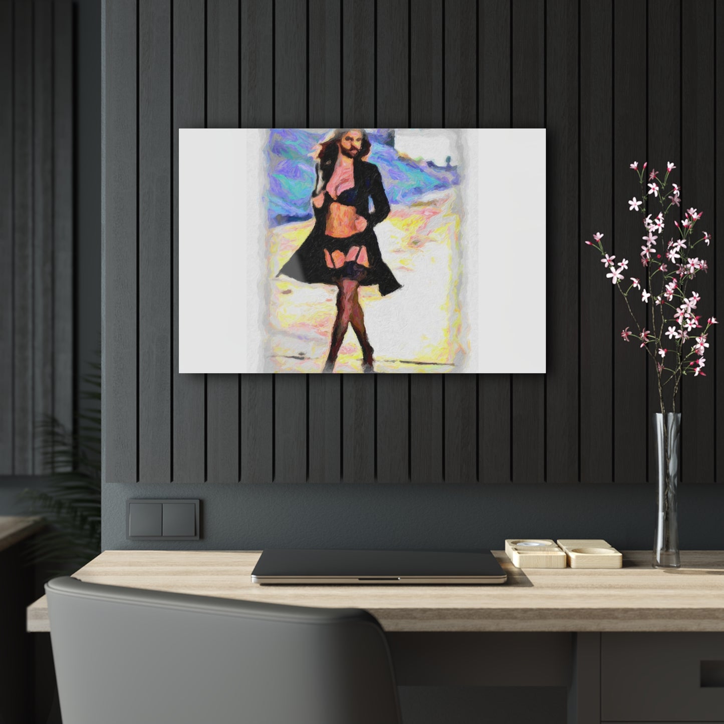 Acrylic Prints ... The Low Spark of High_HEELED_Boys ... 'Garterbelt & Bra Inclusive!' ... Original Works ...
