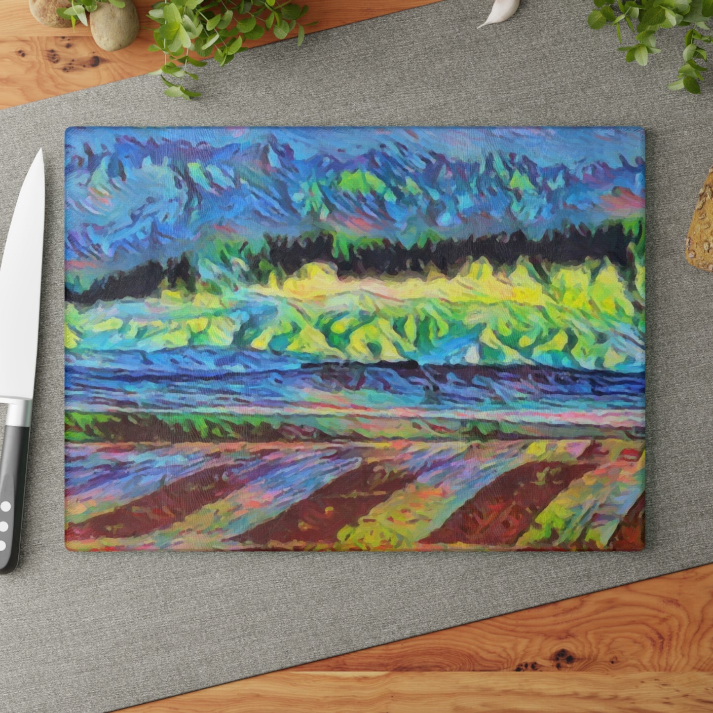 Glass Cutting Board ... On-The-Prairie .. "The Storm Is Brewing" ... Central Idaho: November 2023 ... Original Works ...