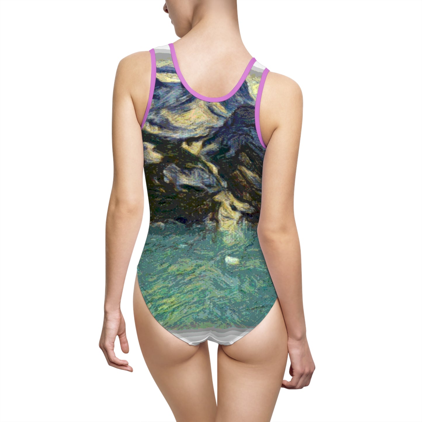 Women's Classic One-Piece Swimsuit (AOP) ... Tracy Arm Fjord ... South Of Skagway, Alaska ... Summer: June 2024 ... Original Works ...