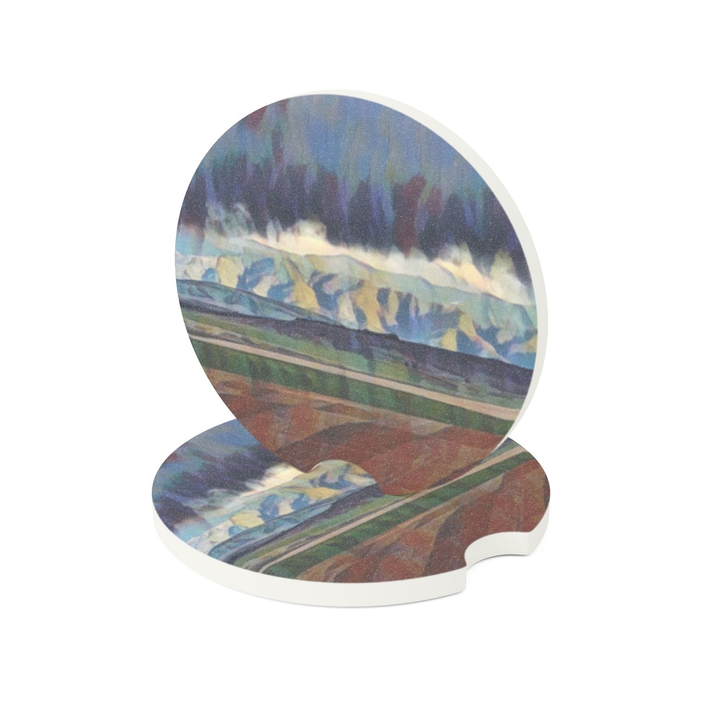 Soapstone Car Coaster ... On-The-Prairie .. "The Storm Is Brewing" ... Central Idaho: November 2023 ... Original Works  ...