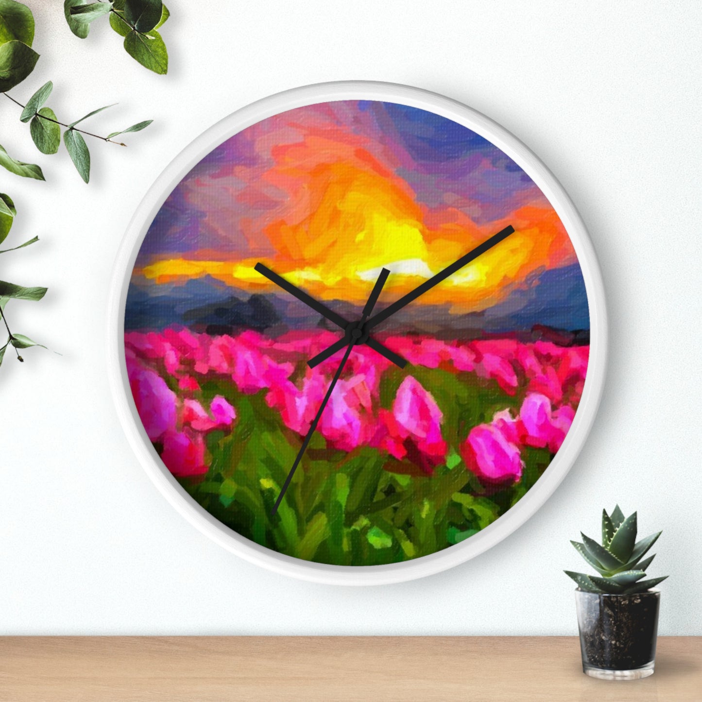 Wall Clock ... Skagit Valley Tulips ... Skagit Valley, Washington ... Family Archives ... Original Works ... Circa 1980's ...
