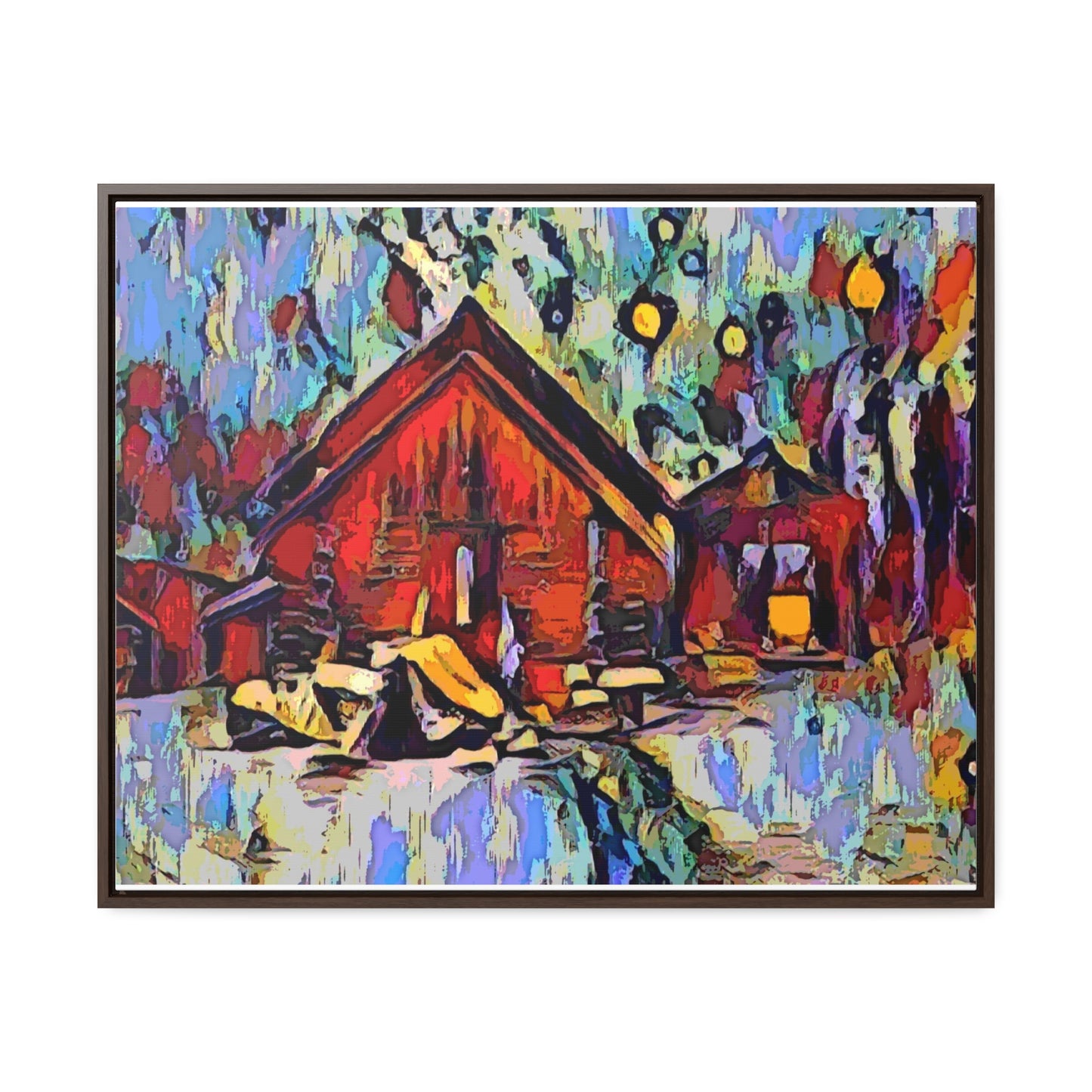 Gallery Canvas Wraps, Horizontal Frame ... A Very Abstract "Mountain Winter Scene" ... Original Works. Copyright Phot's Photo_LODA: Les Objets D'Art. December 2023 ...