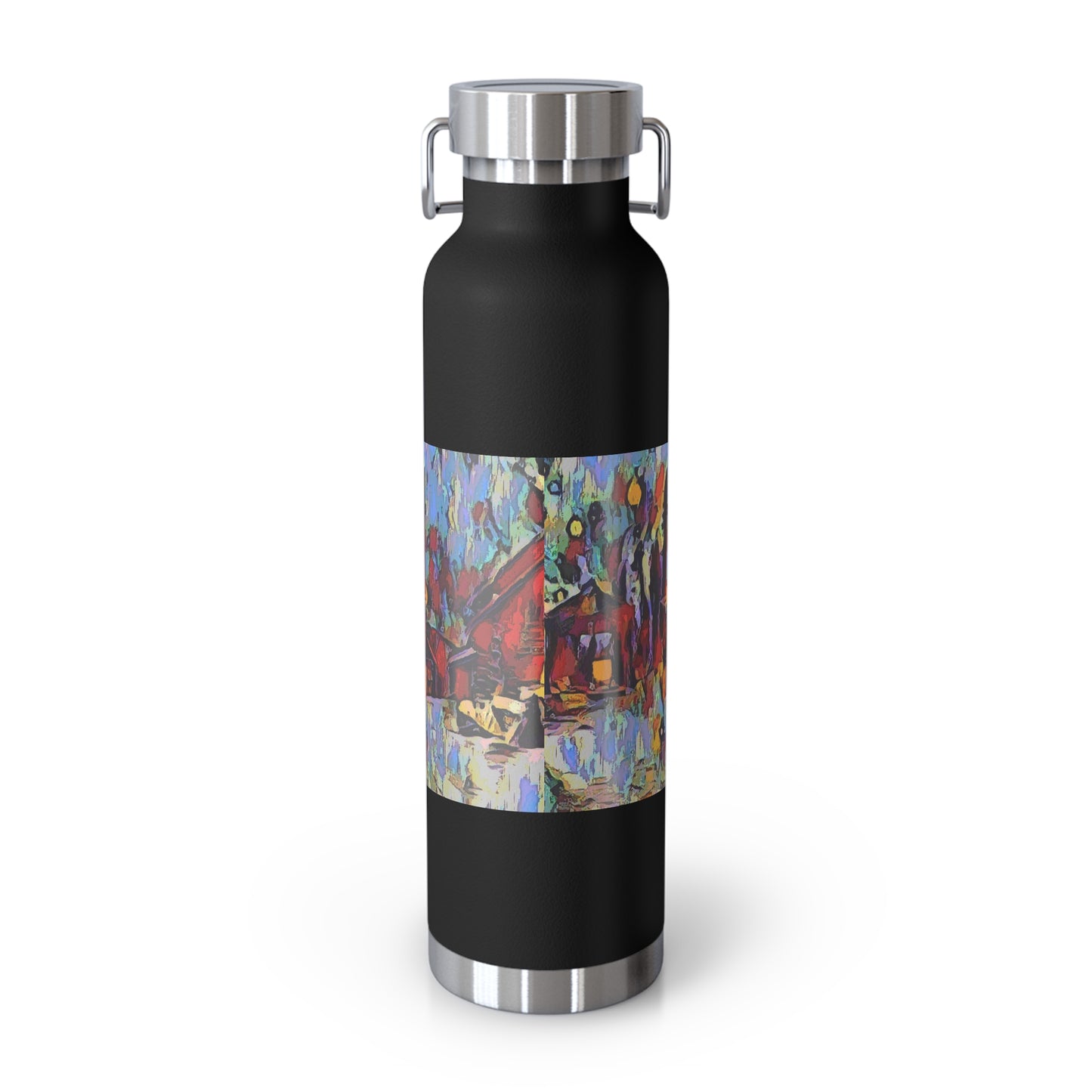 Copper Vacuum Insulated Bottle, 22oz ... A Very Abstract "Mountain Winter Scene" ... Original Works. Copyright Phot's Photo_LODA: Les Objets D'Art. December 2023 ...