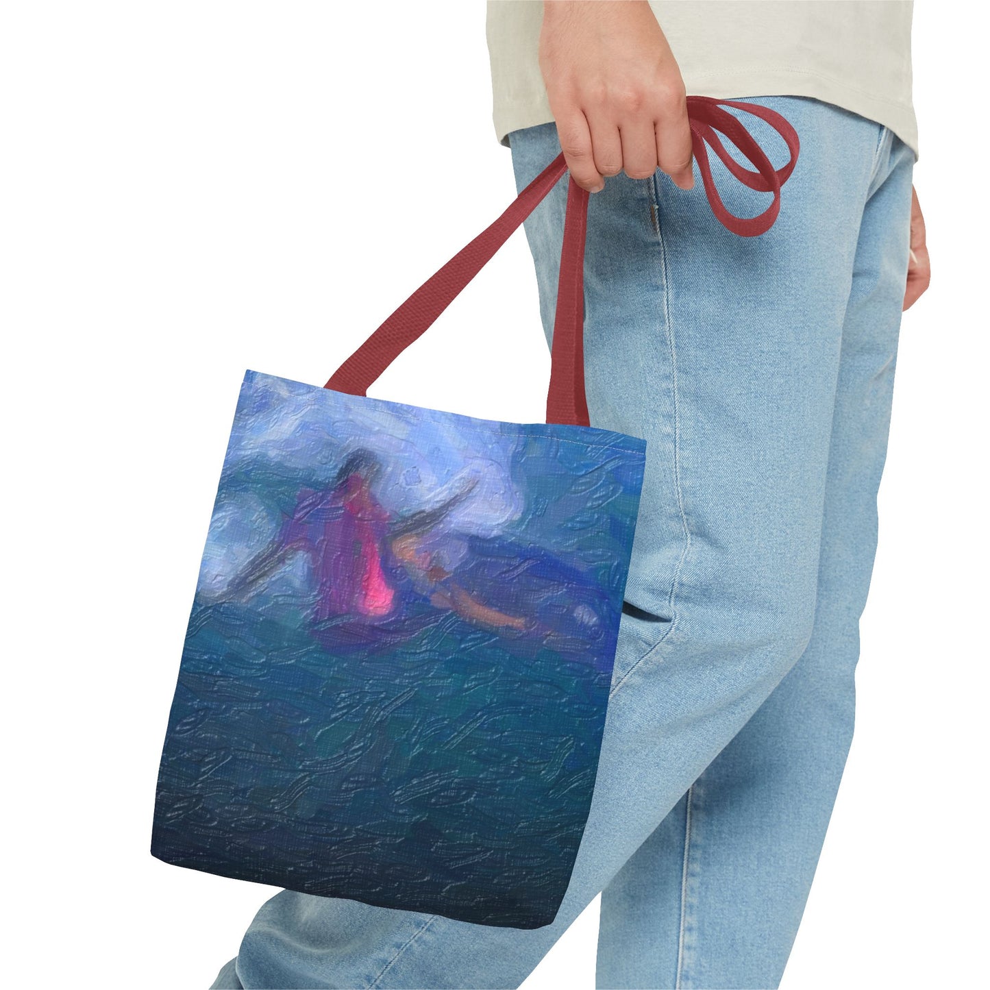 Tote Bag (AOP) ... Paris_2024_Surfing Competition-Tahiti_French-Polynesia .... 'Gabriel Medina World Campion Drops-In' ... Original Works ...