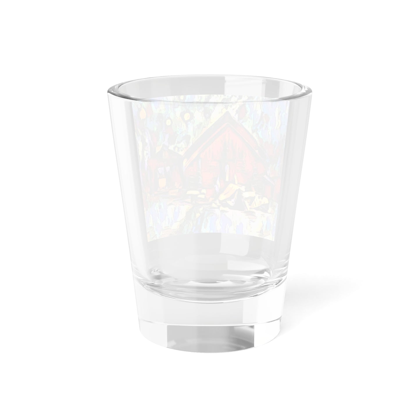 Shot Glass, 1.5oz ... A Very Abstract "Mountain Winter Scene" ... Original Works. Copyright Phot's Photo_LODA: Les Objets D'Art. December 2023 ...