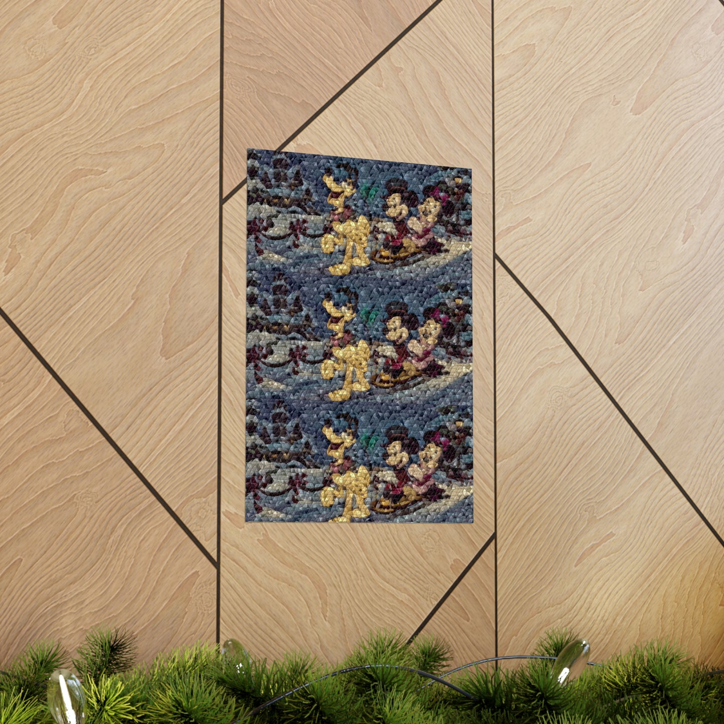 Matte Vertical Posters ... Mickey_N_Minnie Mouse & Pluto ... "A Winter Sleigh Ride" ... Original Works. Winter 2023 ...