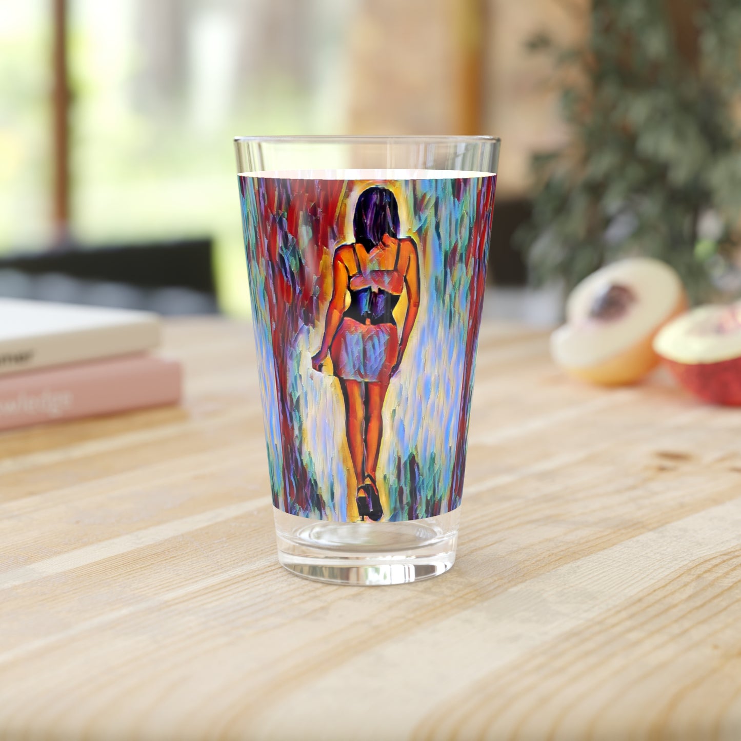 Pint Glass, 16oz ... I'll Walk 'A-Hundred-Miles' In Stilettos ... Original Works ... June 2023. Central Idaho, USA ...