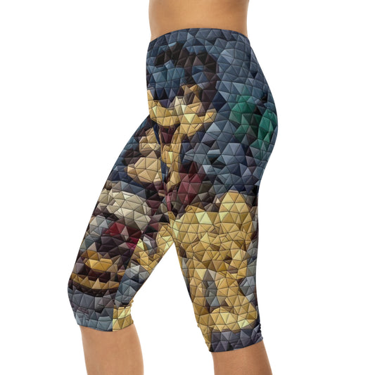 Women’s Capri Leggings (AOP) ... Mickey_N_Minnie Mouse & Pluto ... "A Winter Sleigh Ride" ... Original Works. Winter 2023 ...