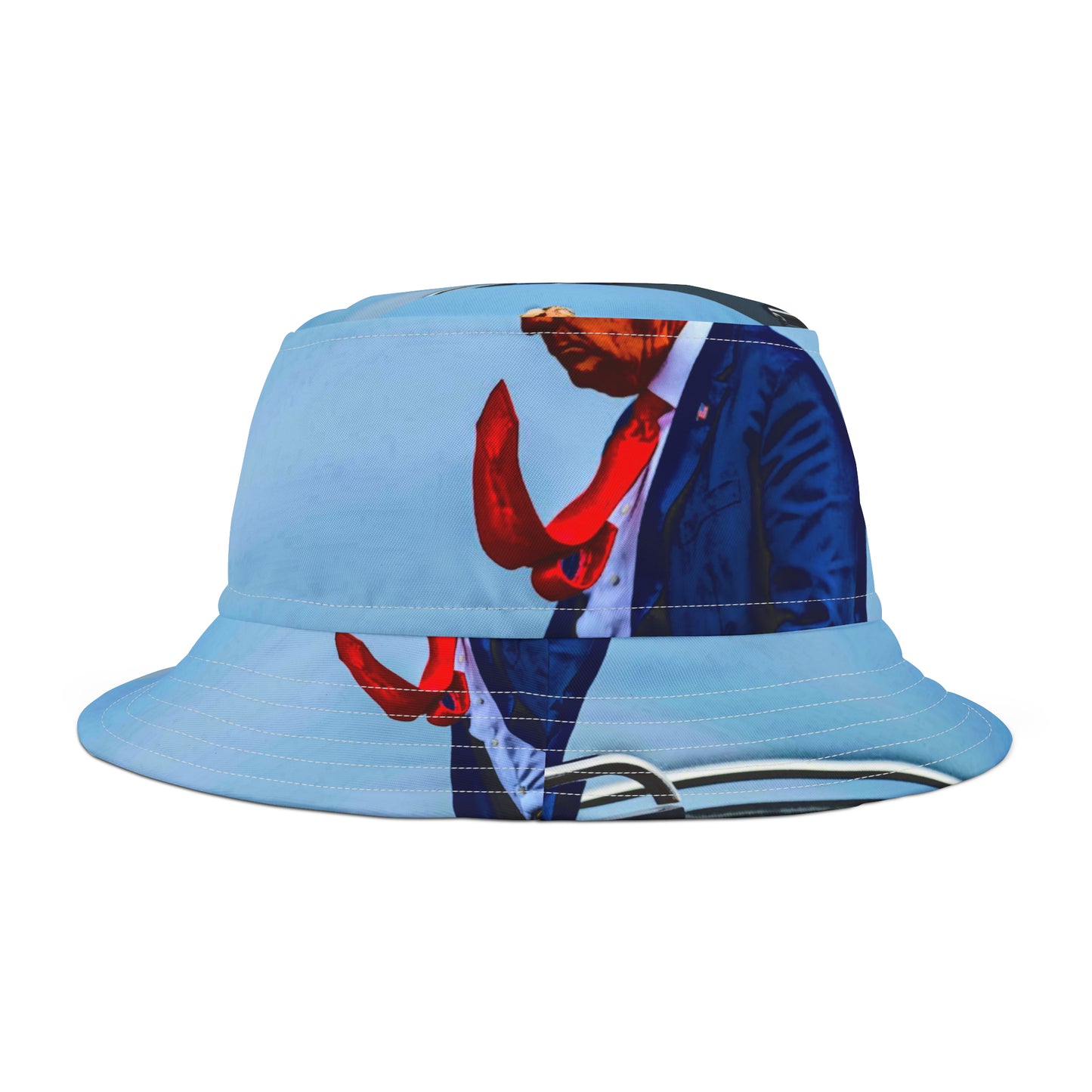 Bucket Hat (AOP) ... For All Trump Supporters & 'Trumpsters' ... "Goin' Where The Wind Don't Blow So Strange" ... Love That Tie-Flight! ... Original Works ...