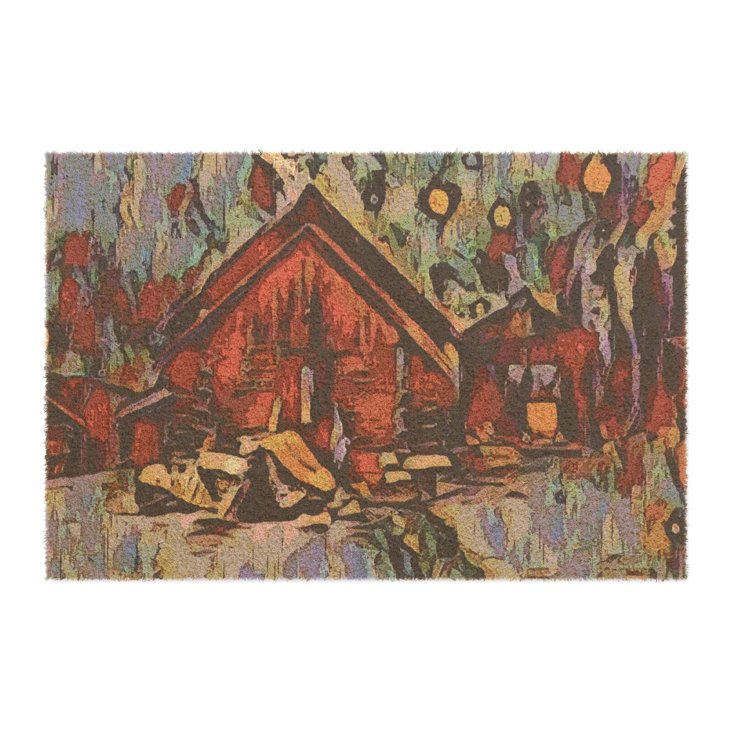 Doormat ... A Very Abstract "Mountain Winter Scene" ... Original Works. Copyright Phot's Photo_LODA: Les Objets D'Art. December 2023 ...