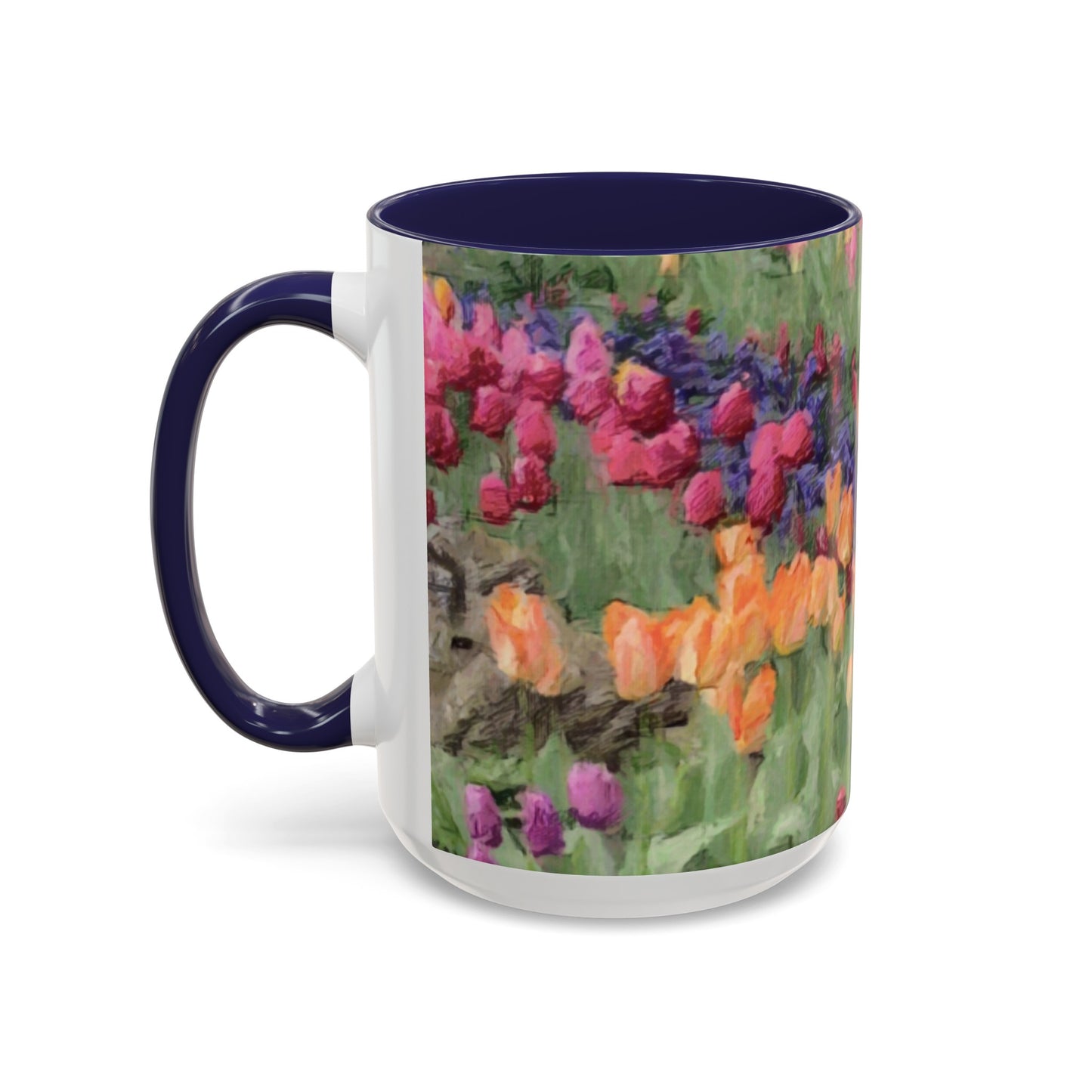 Accent Coffee Mug (11, 15oz) ... Skagit Valley Tulips ... Skagit Valley, Washington ... Family Archives ... Original Works ... Circa 1980's ...