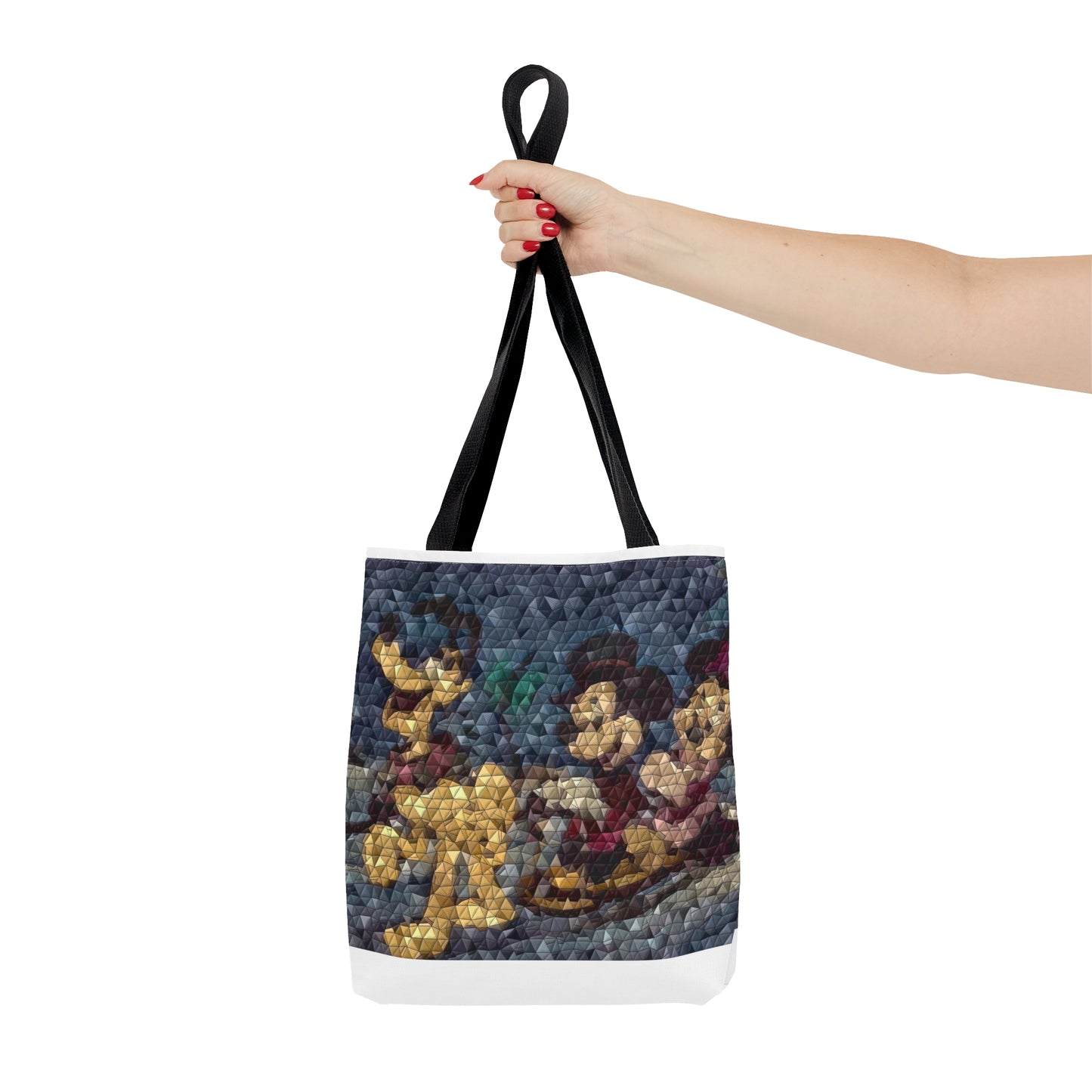 Tote Bag (AOP) ... Mickey_N_Minnie Mouse & Pluto ... "A Winter Sleigh Ride" ... Original Works. Winter 2023 ...