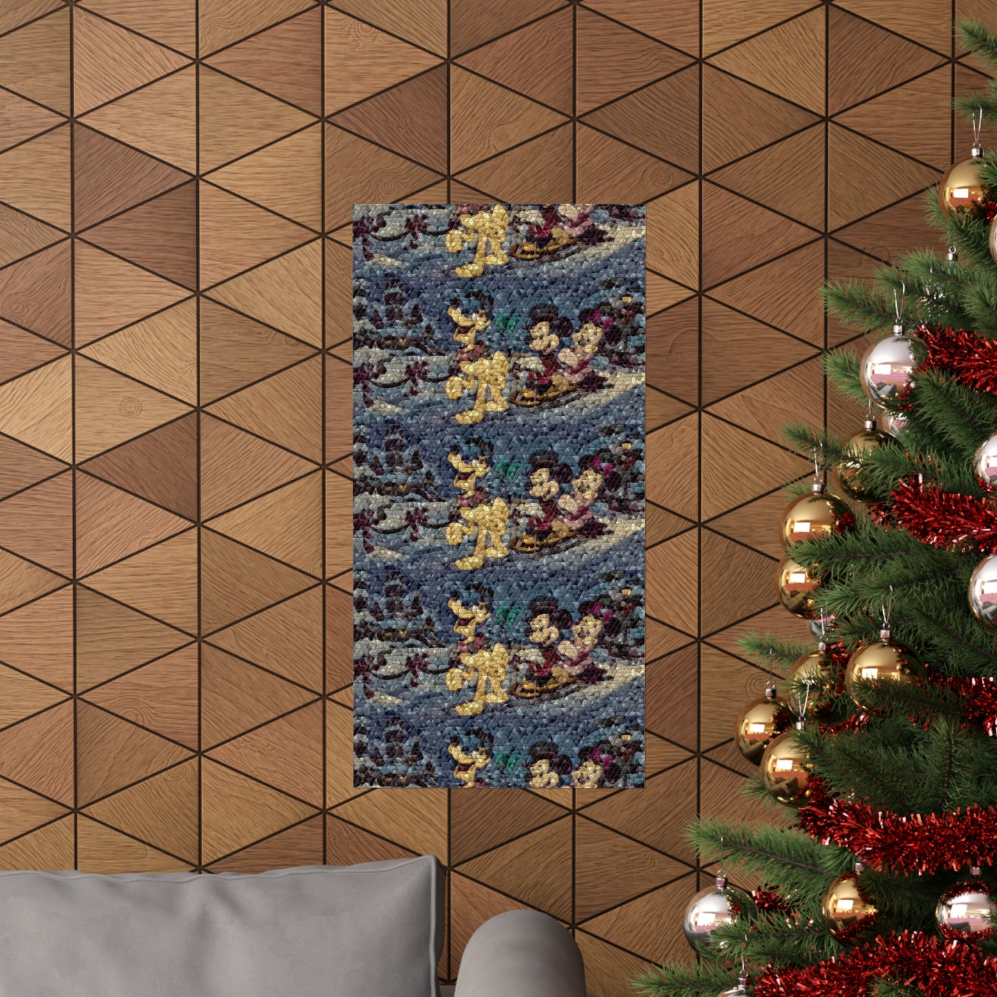 Matte Vertical Posters ... Mickey_N_Minnie Mouse & Pluto ... "A Winter Sleigh Ride" ... Original Works. Winter 2023 ...