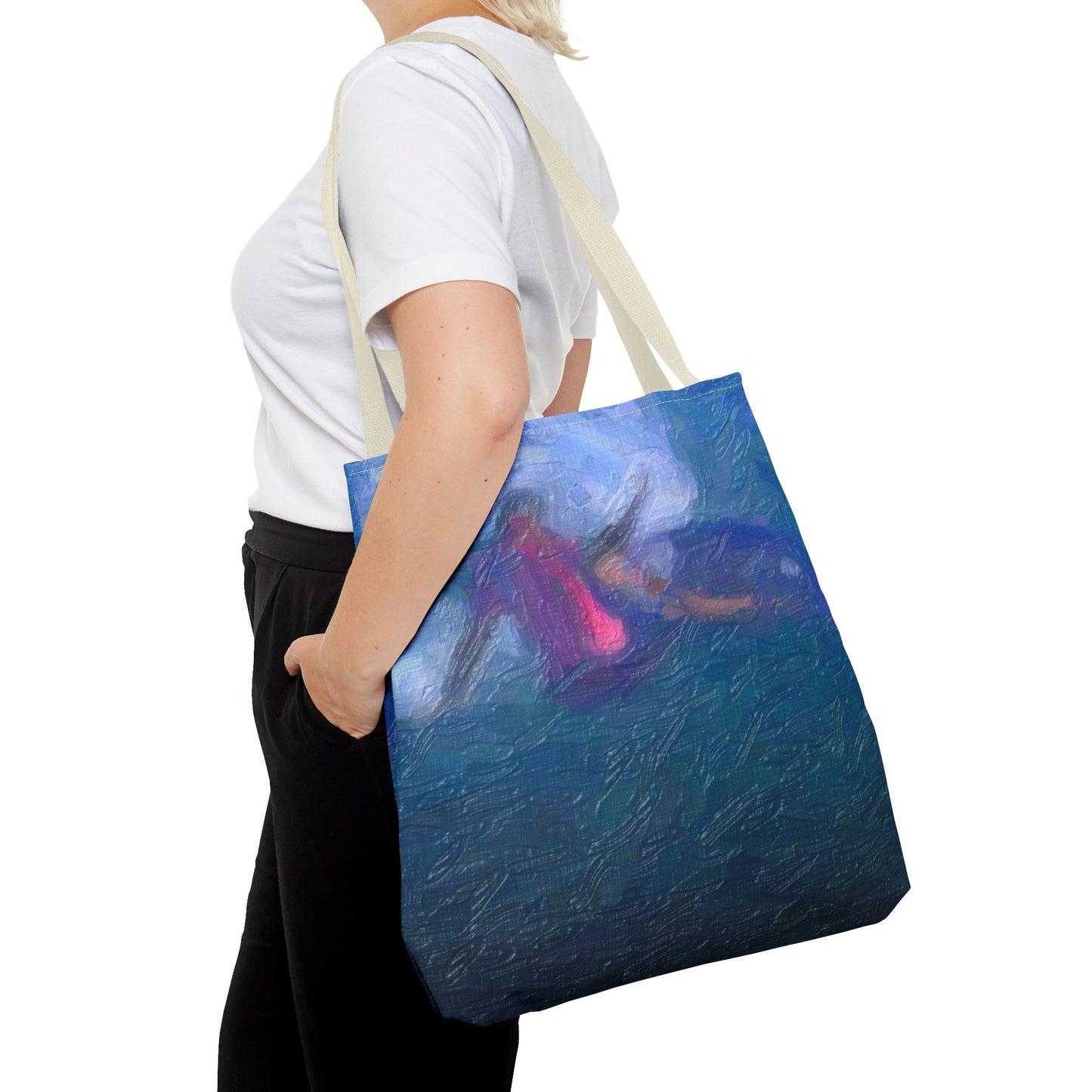 Tote Bag (AOP) ... Paris_2024_Surfing Competition-Tahiti_French-Polynesia .... 'Gabriel Medina World Campion Drops-In' ... Original Works ...