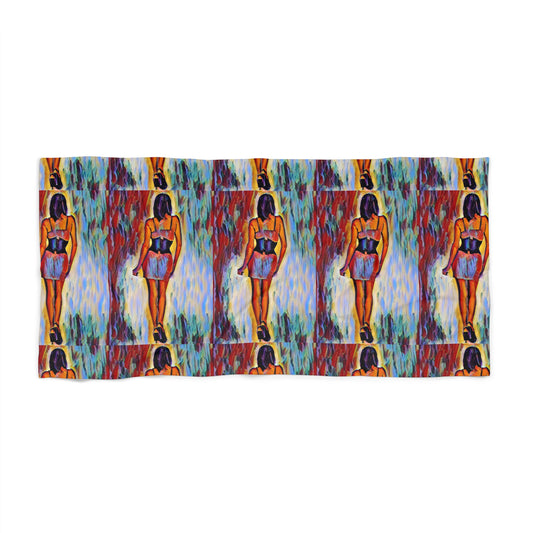Beach Towel ... I'll Walk 'A-Hundred-Miles' In Stilettos ... Original Works ... June 2023. Central Idaho, USA ...