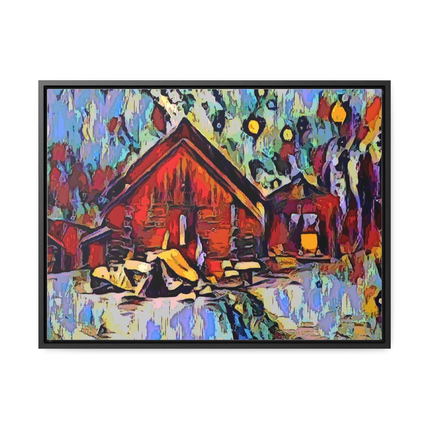 Gallery Canvas Wraps, Horizontal Frame ... A Very Abstract "Mountain Winter Scene" ... Original Works. Copyright Phot's Photo_LODA: Les Objets D'Art. December 2023 ...